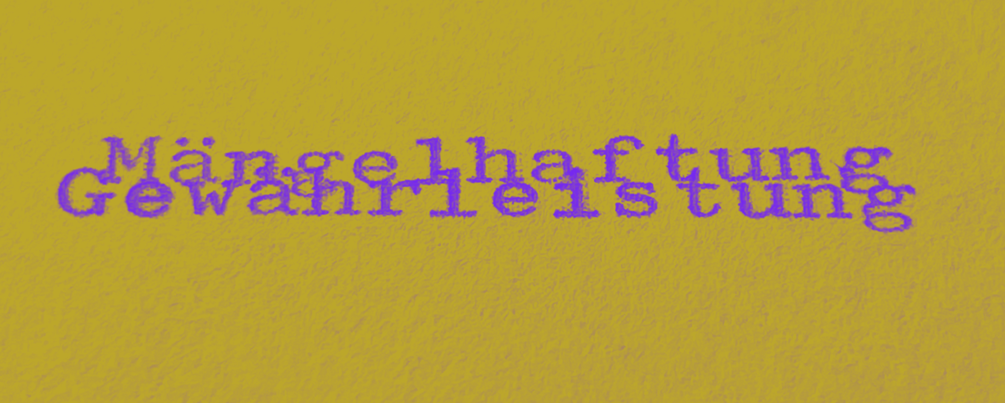 Heißt es Gewährleistung oder Mängelhaftung