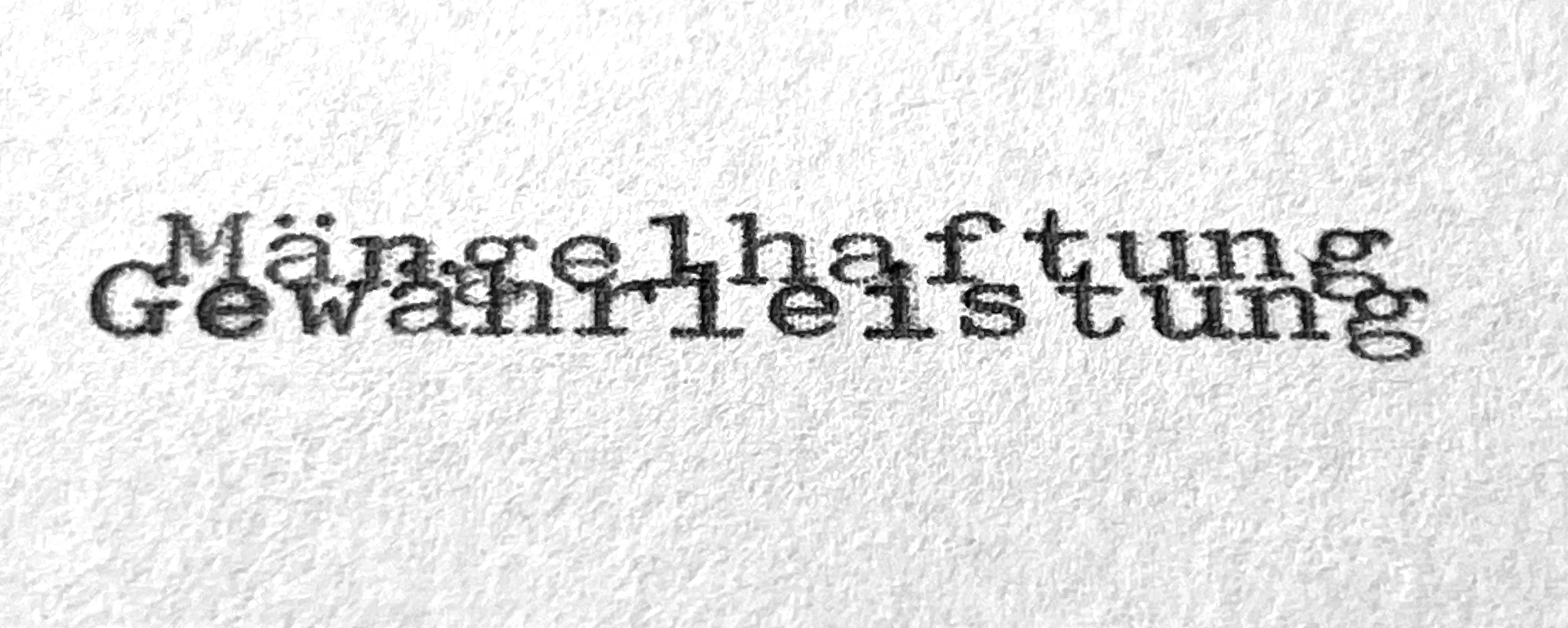 Heißt es Gewährleistung oder Mängelhaftung